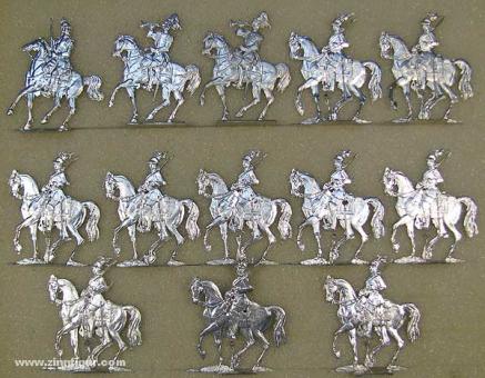 Rieche : Garde du corps prussienne à cheval, en parade, 1871 à 1918 
