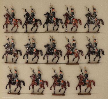 Wegmann : Hussards à cheval, 1870 à 1880 