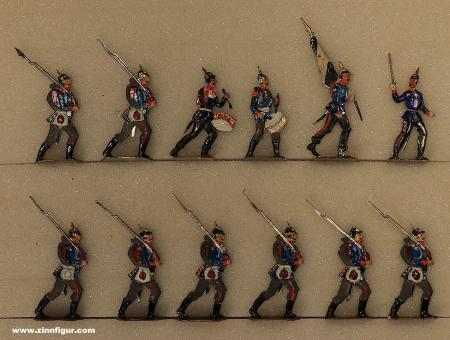 Rieche : Infanterie en marche, 1870 à 1871 