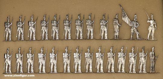 Rieche : Infanterie avec shako debout, 1815 à 1870 