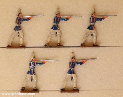 Divers fabricants : Infanterie de la Garde en uniforme de parade, debout, tirant, 1871 à 1914 