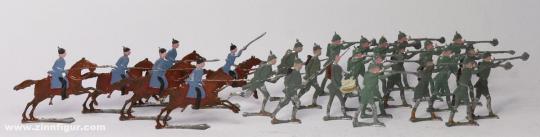 Divers fabricants : infanterie et cavalerie au combat, 1914 à 1918 