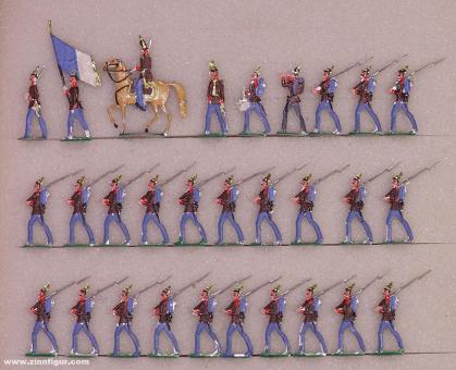 Bayerische Infanterie im Marsch 
