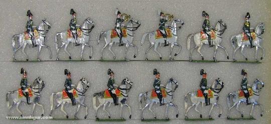 Krause/Gotha : Gendarmerie à cheval, vers 1900 