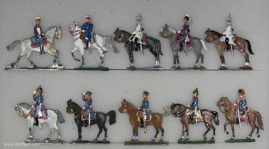 Différents fabricants : état-major de cavalerie à l'arrêt, 1871 à 1918 