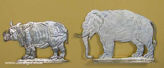 Elephant and Rhinoceros 