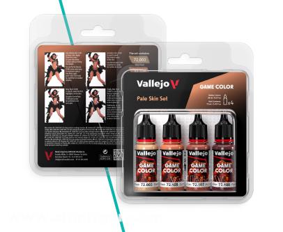 Acrylicos Vallejo Game Color Leather & Metal Set, Model Color